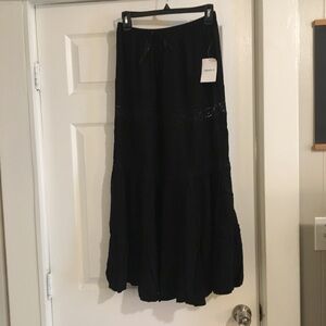 Elegant Black Maxi Skirt